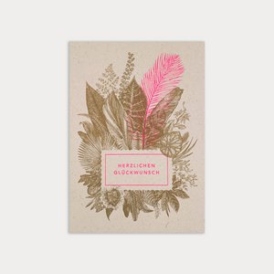 Postkarte / Gräser / Herzlichen Glückwunsch / Ökopapier