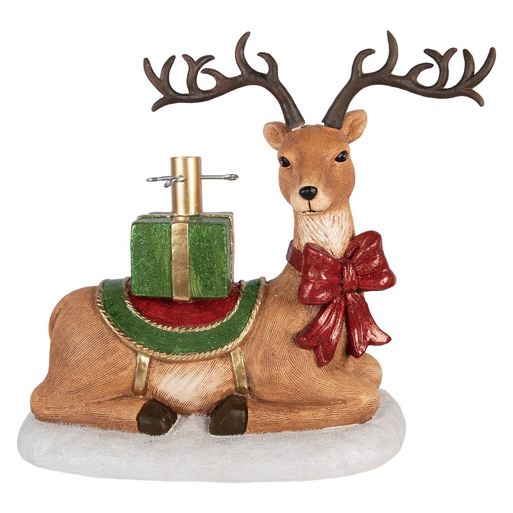 Kerstboom Standaard Hert 48x26x52 cm Bruin Keramiek