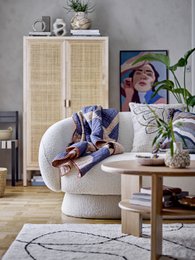 Viga Rug, White, Cotton