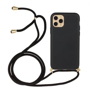 Lunso - Back cover case with cord - iPhone 11 Pro - Black