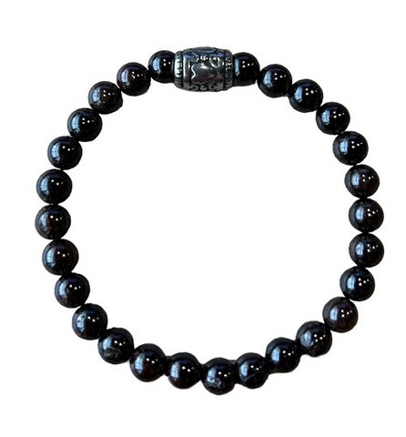 Ladies bracelet grenade 6 mm with basic bead