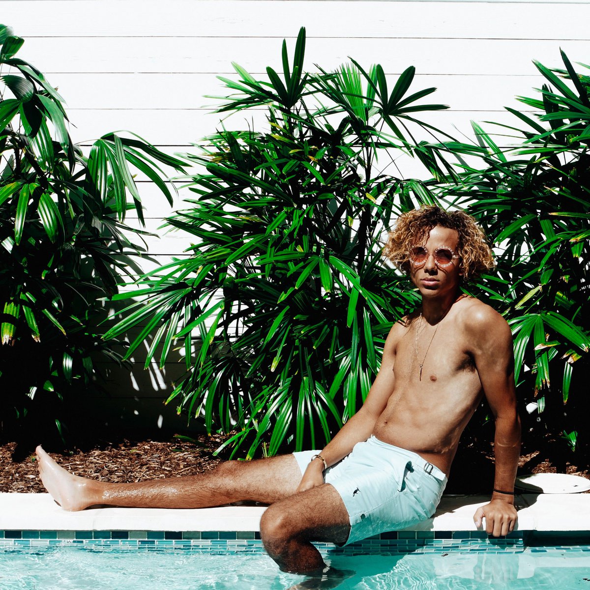 Traje de baño de lujo para hombre color menta con rayas Venta al