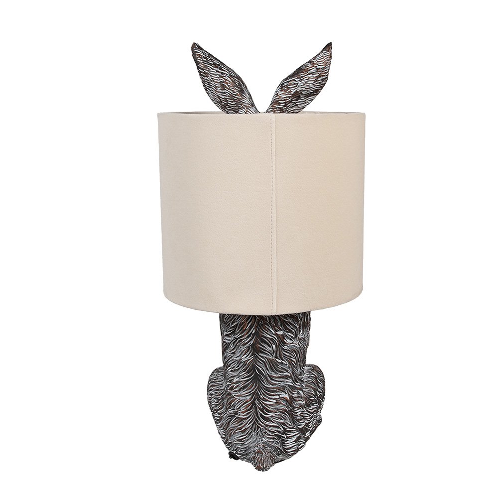 Tafellamp Konijn Ø 20x43 cm Bruin Beige Polyresin Bureaulamp