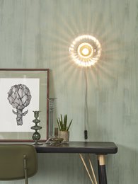 Wandlamp Bruxelles, goud/transp.