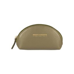 RB1089AG | Pochette a Mezzaluna Made in Italy in Vera Pelle grana Dollaro. Colore Verde