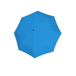 Knirps T.200 Medium Duomatic umbrella in aqua blue color. Compact and durable folding umbrella with automatic open and close mechanism.