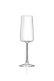 Set of 6 clear champagne flutes, 30 cl capacity, essential design for champagne tasting and serving.