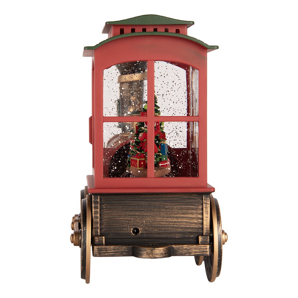 Kerstdecoratie met LED-verlichting en muziek Trein 31x10x19 cm / 3xAA Rood Kunststof