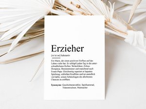 Postkaart "opvoeder" definitie