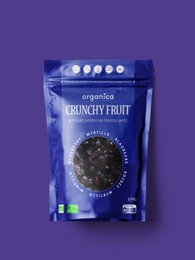  Organic crunchy blueberry fruit snack, with a sweet and tangy flavor. Made from high-quality, dried blueberries.