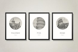 Brussels, Belgium - Minimalist Travel Tourism Wall Art Decor