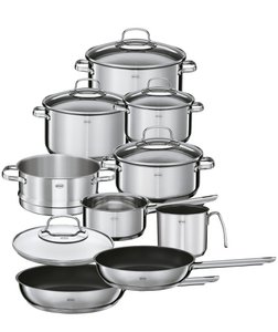 Rösle Kitchen - Eleganz -Pfanne Set von 10 Teilen - Silber
