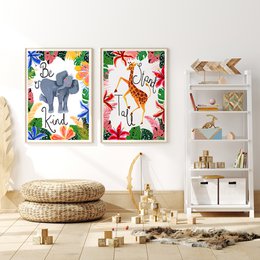 Be Kind Safari Elefante Imprimir