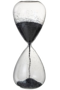 J -Line hourglass pearls - Glass - Black - Extra Large