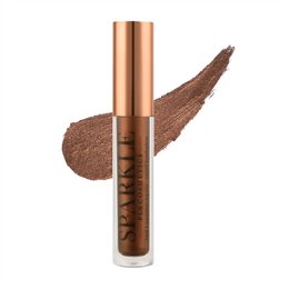 Vegan liquid eyeshadow in a bronze shade. Shimmery, metallic finish. Cruelty-free and paraben-free.