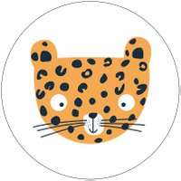 Muurcirkel tiger geel