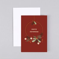 Weihnachtskarte Kranz Barbara