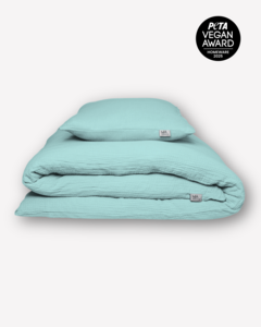 Muslin children's bed linen "Eliane" 100x135cm • Sky Blue