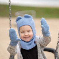 Kids' Knit Double Mittens Merino & Cashmere