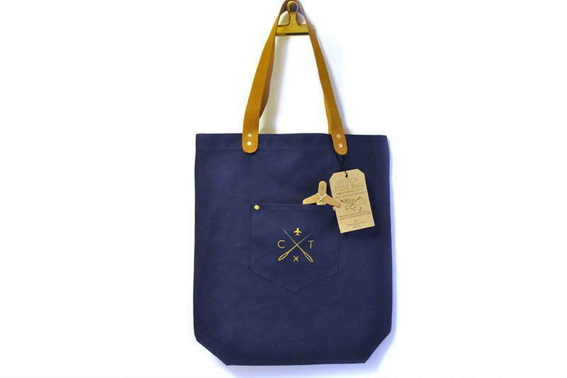 Stitch Tote Bag - Navy