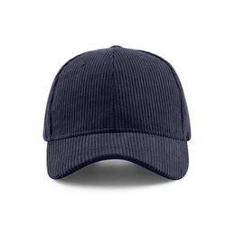 Dark blue corduroy baseball cap with adjustable strap closure.