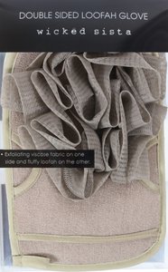 WS Double Sided Loofah Glove Grey