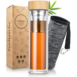 500 ml theefles met beschermzakje en karabijnhaak