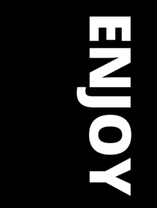 Garden poster black and white ENJOY
