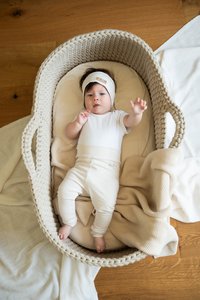 2-teiliges neutrales Geschenkset für Neugeborene, Leggings und Stirnband