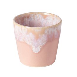 A soft pink espresso cup with a delicate, textured design. The cup is part of the GRESPRESSO collection and has a capacity of 9cl.