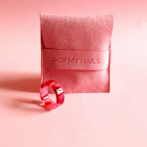 Red & pink acrylic ring