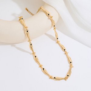 Vintage schattige vis link ketting