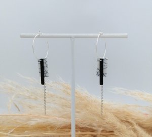 Earrings - Minimalism - Marble 1