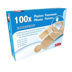 Water-resistant plasters box of 100