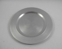  Round silver dinner plate