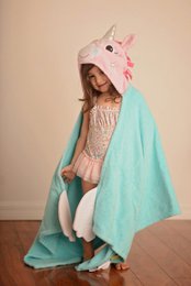 Zoocchini børnehåndklæde med hætte - Allie the Alicorn