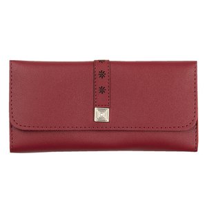 Wallet 19x9 cm red artificial leather