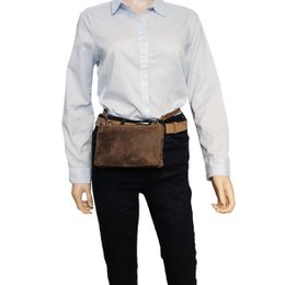 Skuldertaske I 3 farver Buffalo Læder - Festivaltaske - Lædertaske Lille - Crossbody taske til kvinder Læder - Str. L