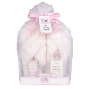 Gift set Home Spa with slippers, fragrance: Hibiscus