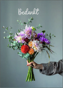 Card Thank you bunch of flowers
