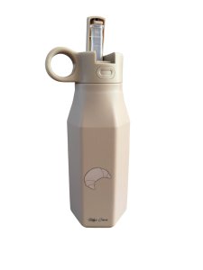 Siliconen drinkfles – Croissant- Beige