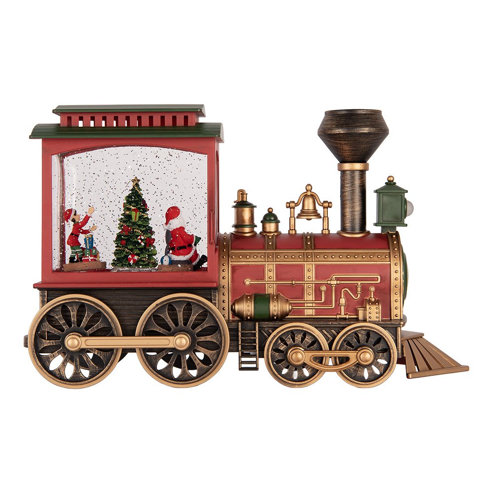 Kerstdecoratie met LED-verlichting en muziek Trein 31x10x19 cm / 3xAA Rood Kunststof