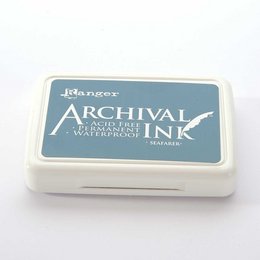 Seafarer blue archival ink pad for crafting and scrapbooking. Made of high-quality materials for long-lasting use.