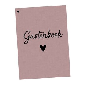 Guestbook entry cards 25 pers. - Old pink