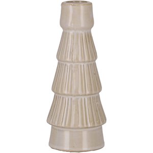 Keramik Kerzenhalter Tarik, D6,5cm, H16cm, creme