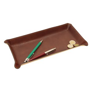 Leather Desk Tray - Brown