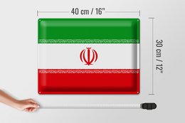 Tin Sign Flag of Iran 40x30cm Flag of Iran
