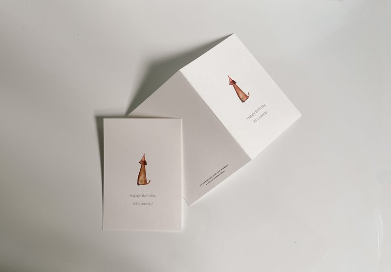 Happy Birthday Dog folded card