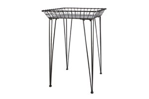 Side table Mark L black metal 405x405x60cm