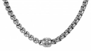 Ketting met magnetische zirkonia sluiting van staal